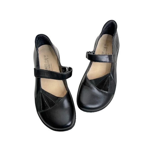 Naot Shoes - Naot Black Leather Women's Mary Jane Comfort Shoes Size 38/ 7/7.5 US